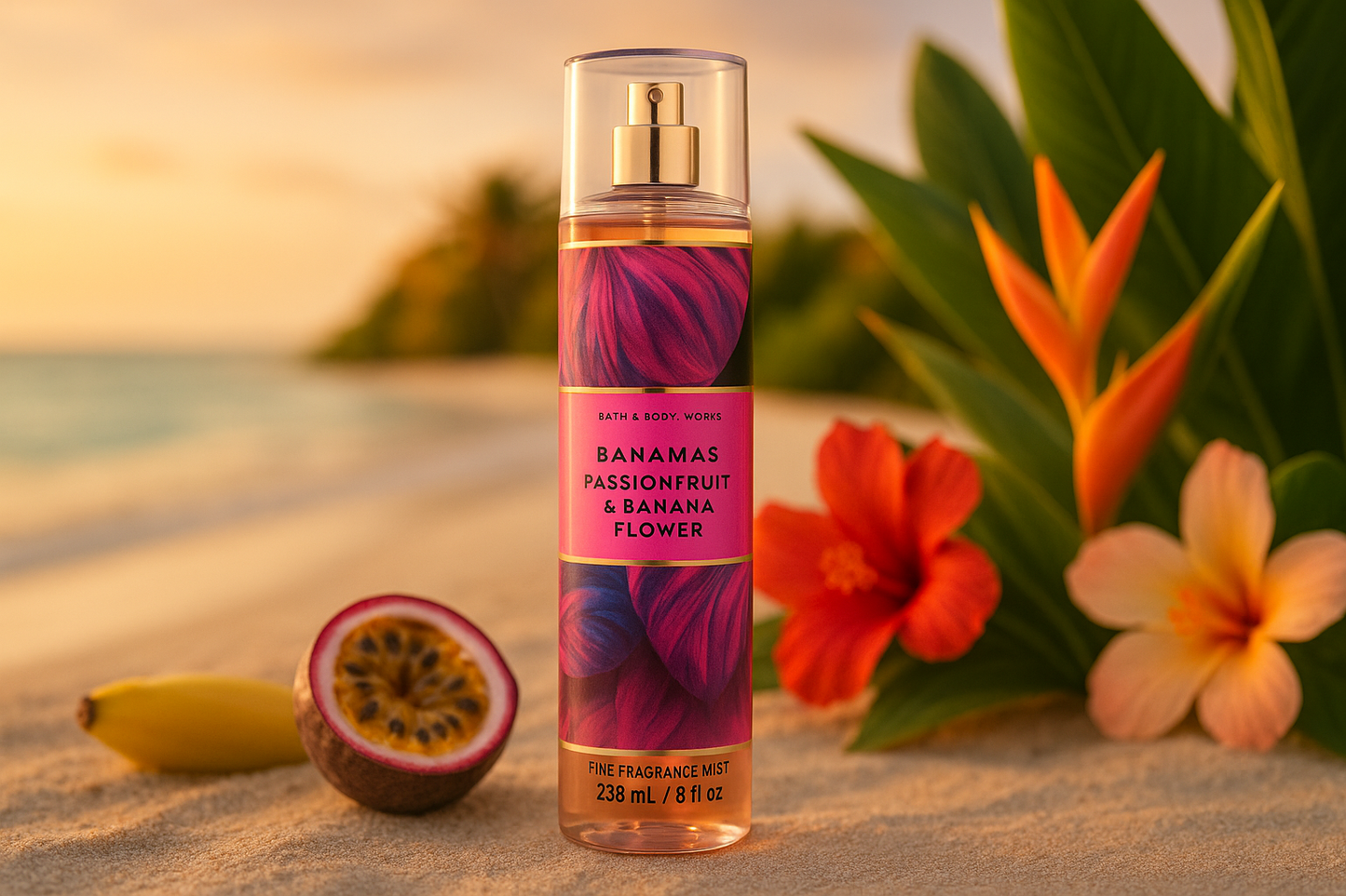 Generated tropical fragrance lifestyle images