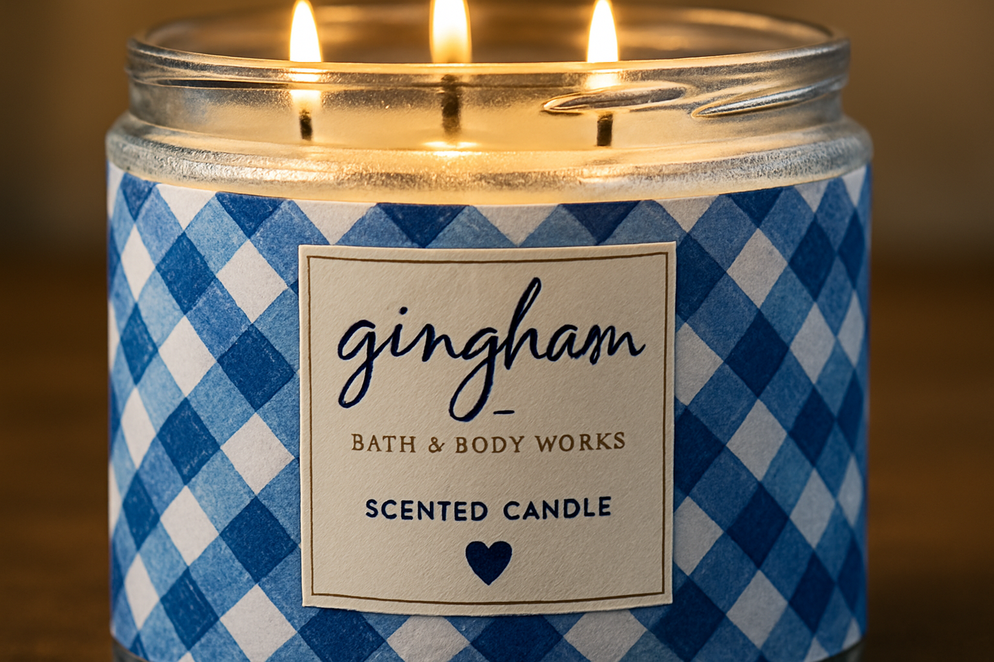 Gingham Candle Detail