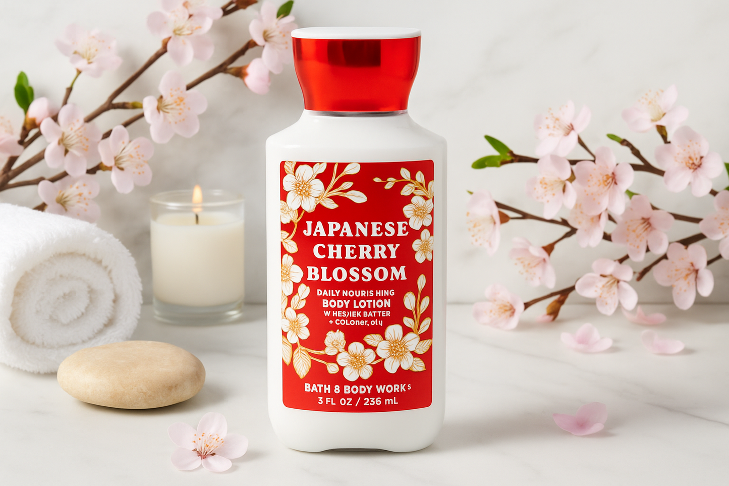 Japanese Cherry Blossom Lotion - Lifestyle Images