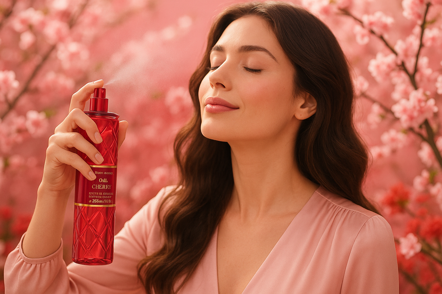 Lifestyle Image - Woman Using Cherry Mist