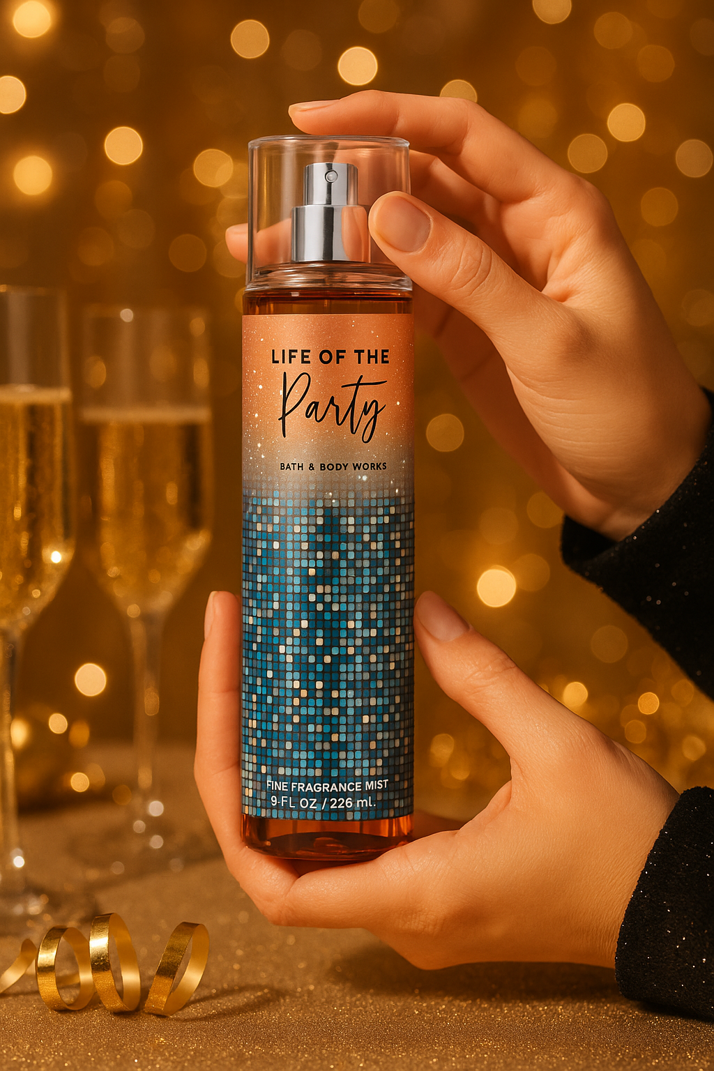 Lifestyle Party Scene with Fragrance Mist