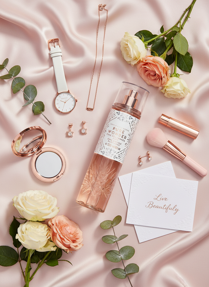 Luxury flat lay