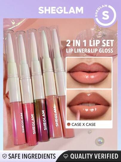 SHEGLAM Lip Rules Liner & Gloss Pen - Long-Lasting