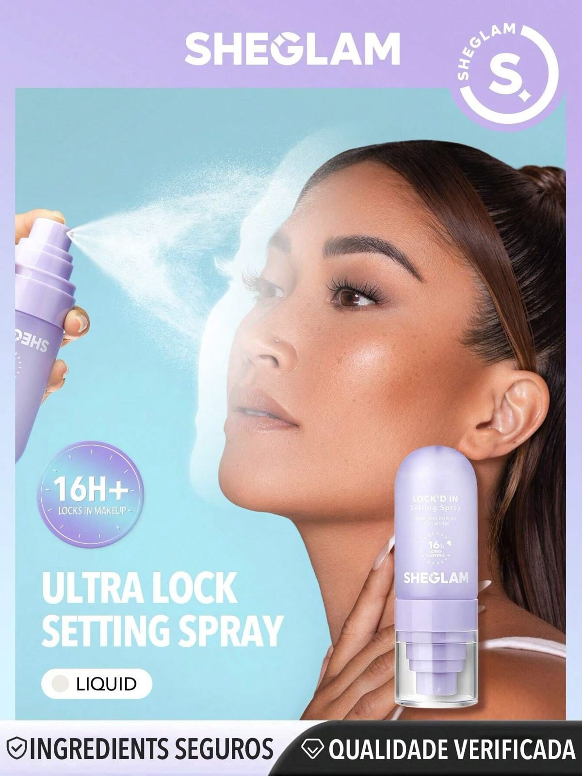 SHEGLAM Lock'D In Setting Spray Mattifying Effect Quick-Drying Long Lasting Makeup Locking Spray Oil-Control Non-Greasy Makeup Settin spray