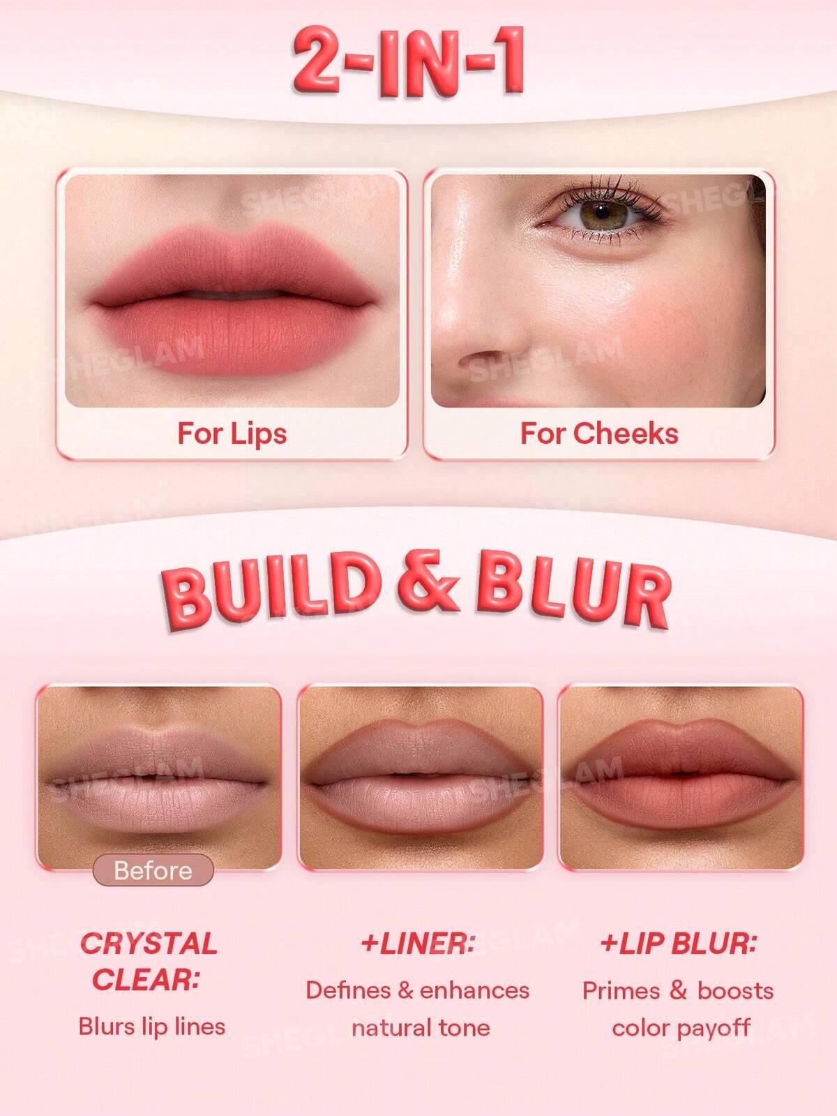 SHEGLAM Bounce Putty Pocket Lip Pot-Pomelo Plump