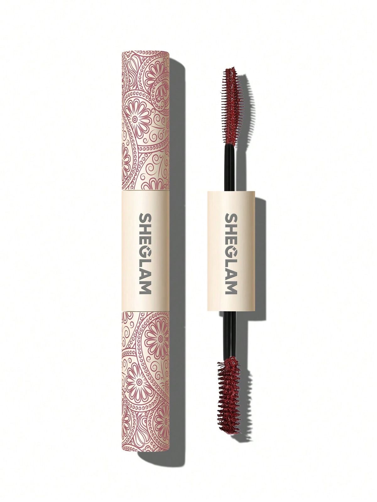 SHEGLAM All-In-One Volume & Length Mascara-Waterproof Burgundy Waterproof Colorful Double Head Brush