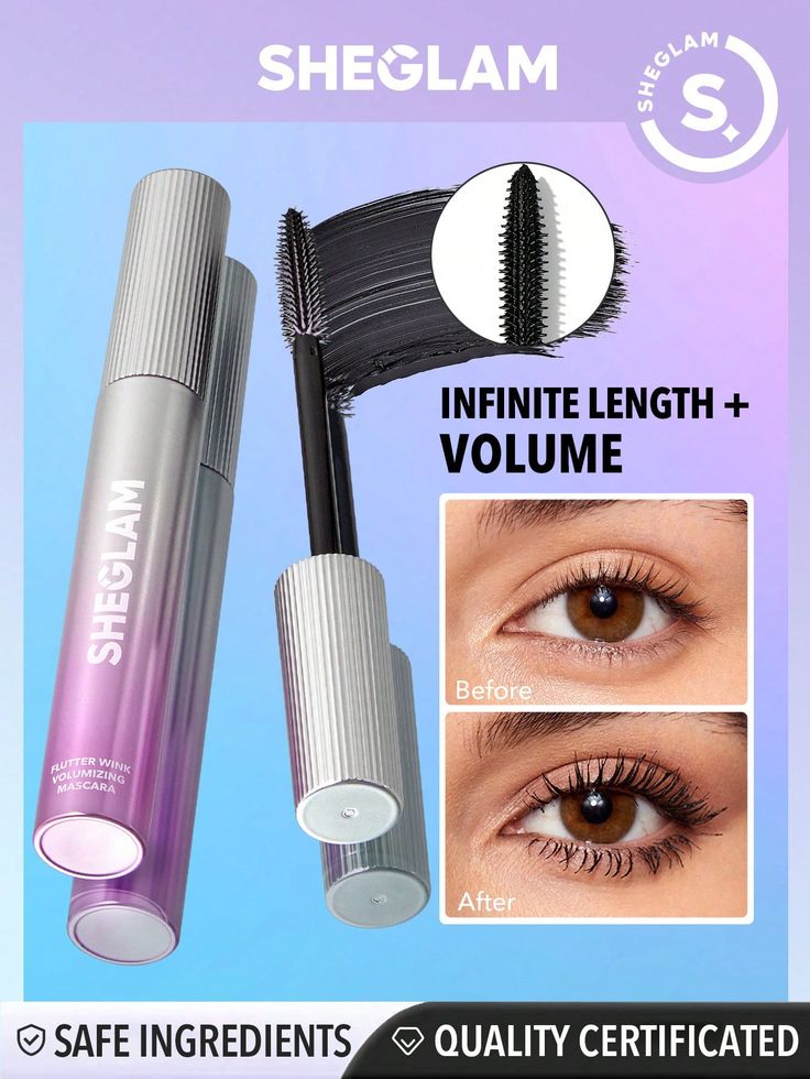 SHEGLAM Flutter Wink Volumizing Mascara Volumizing Lengthening Long-Lasting