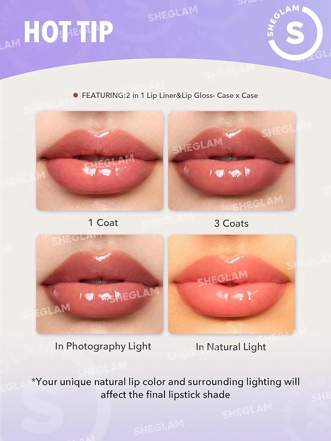 SHEGLAM Lip Rules Liner & Gloss Pen - Long-Lasting