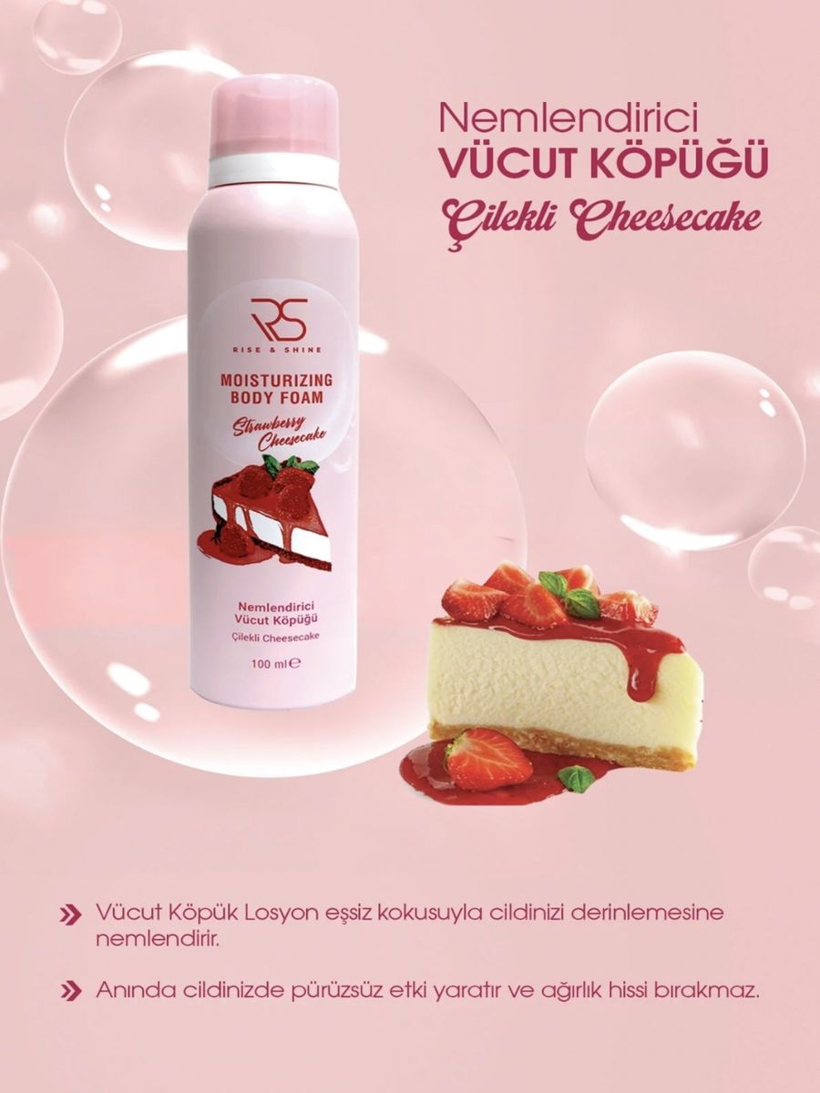 Rise & Shine Moisturizing Body Foam - Strawberry Cheesecake (100ml)