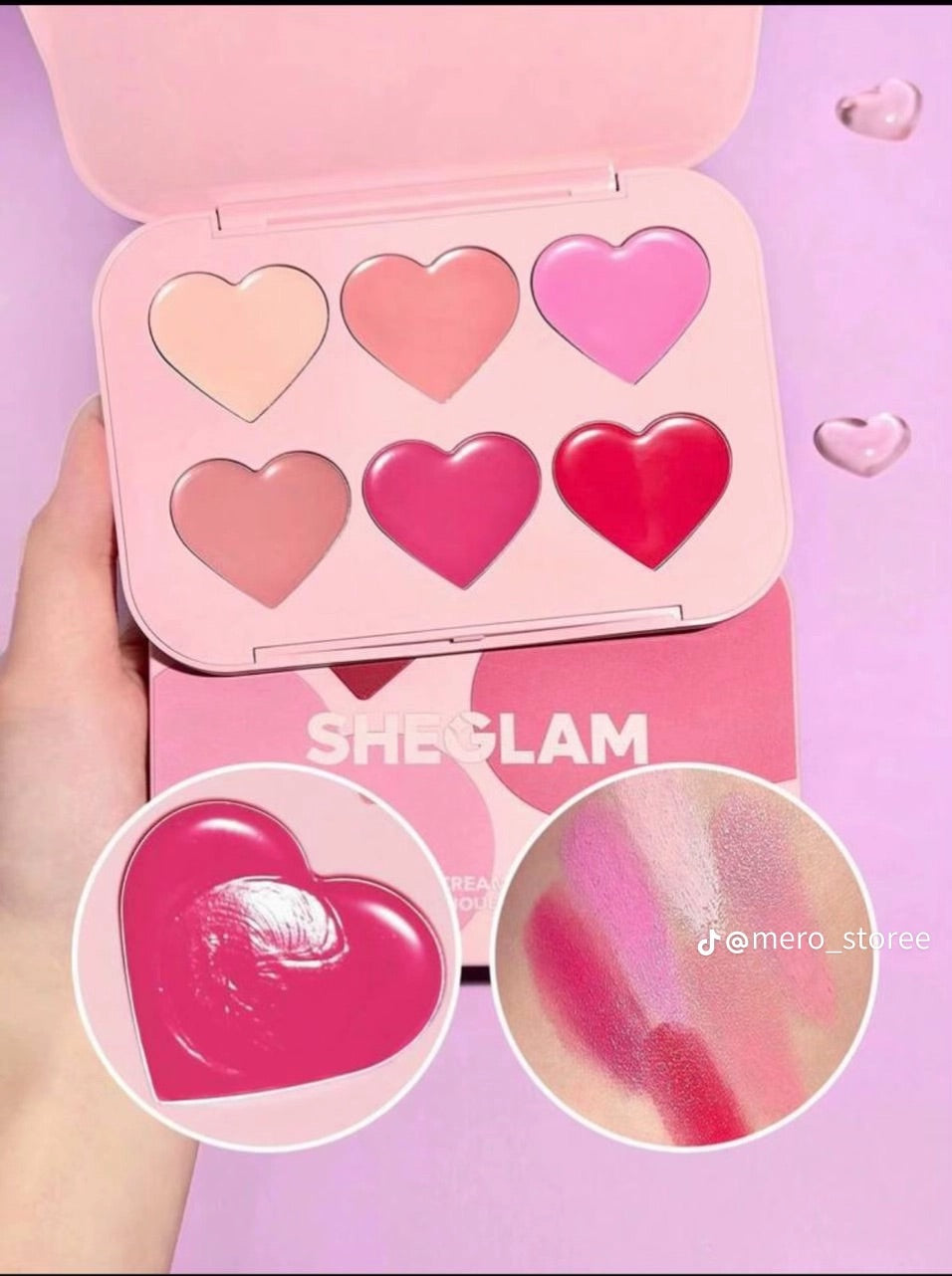 Sheglam Flush Crush Cream Blush Palette-Blushing Bouquet