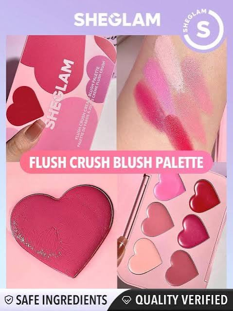 Sheglam Flush Crush Cream Blush Palette-Blushing Bouquet