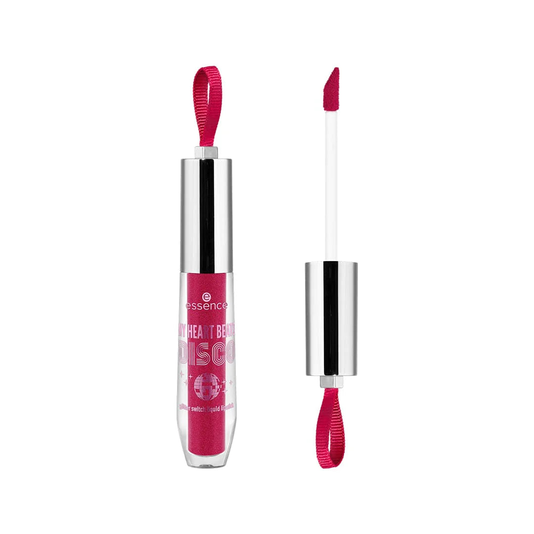 Essence My Heart Beats Disco Glitter Switch Liquid Lipstick