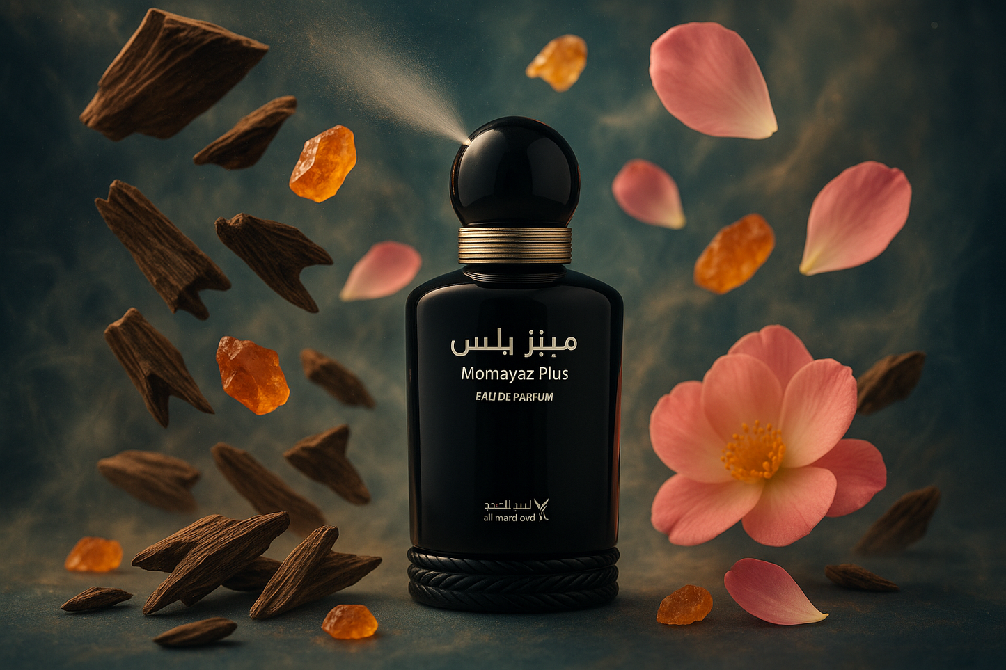 Atmospheric spray mist with fragrance notes