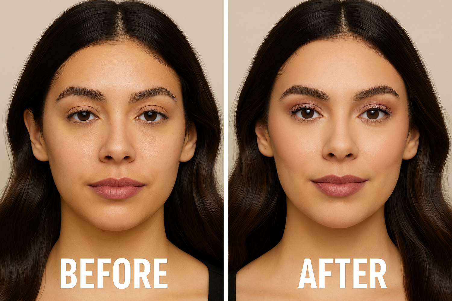Before and after comparison