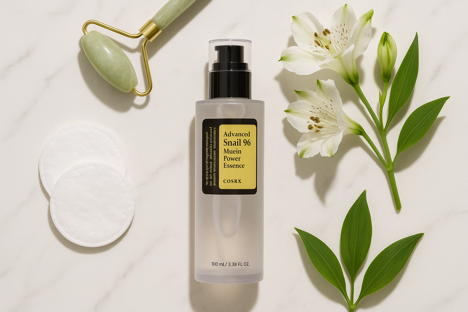 Skincare Routine Flat Lay