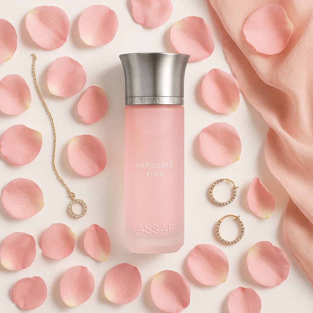 Flat Lay with Rose Petals