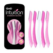 Wilkinson Sword Intuition Eyebrow Shapers - Pink Disposable Razors (4 Pack)