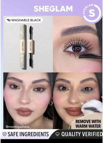 SHGLAM-Washable 2 In 1 Double Head Brush-BlackMascara